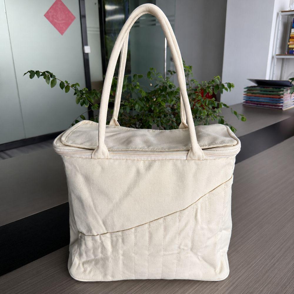 Multiple Pockets Sewing Tool Storage Bag 7 Yarn Holes Crochet Accessory Handbag  Birthday Gifts
