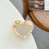 Heart Glitter Mirror Mobile Phone Airbag Bracket Wind Telescopic Paste Creative Ring Desktop Support Frame