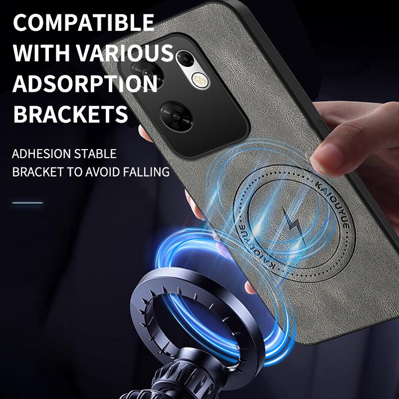 For Infinix Zero 30 New Style Magnetic Leather Matte Phone Case For Infinix Zero 30 Shockproof Bumper Soft Cover Zero 30 4G 5G
