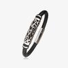 Ventera Noir Leather Men'S Bracelet