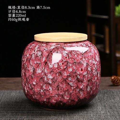 Creative Irregular Grain Ceramic Tea Cans Portable Mini Storage Box Moisture-proof Sealed Candy Coffee Can Storage Container New