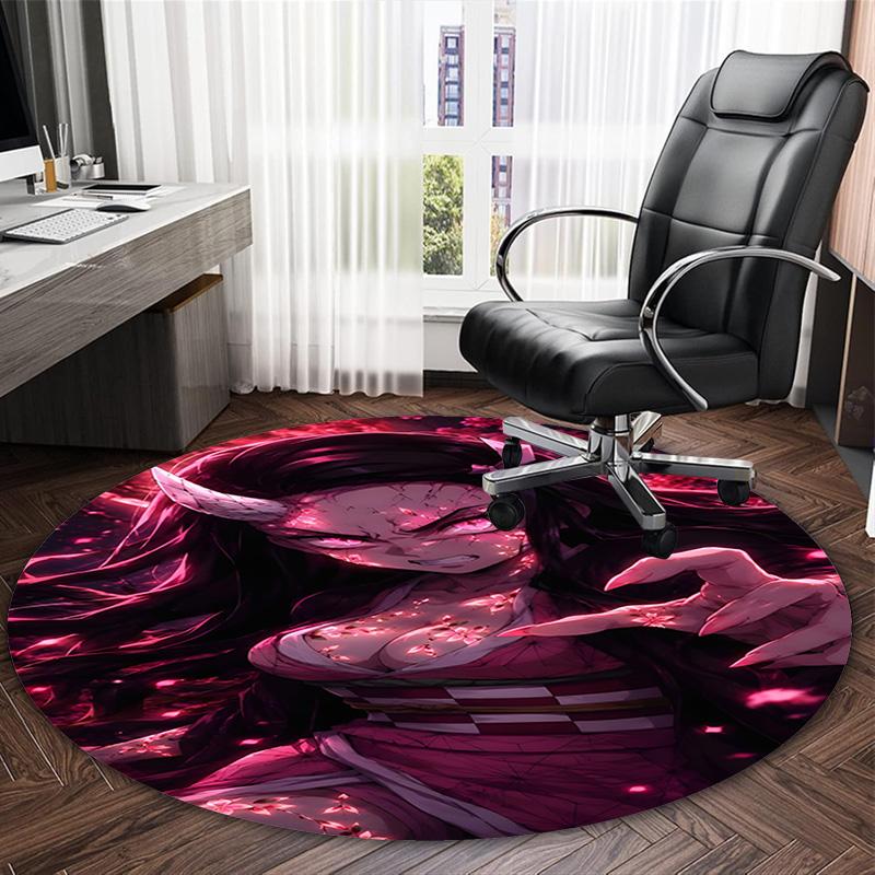 1pc nezouko  Carpet, Round Rug, Comfortable, Suitable for Entryways, Living Rooms, Office, And Bedrooms, Christmas Decoration