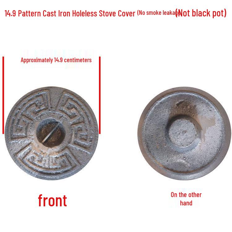 Cast Iron Firewood Stove Ring & Lid: Thickened Rustic Pot and Fire Pit Accessories