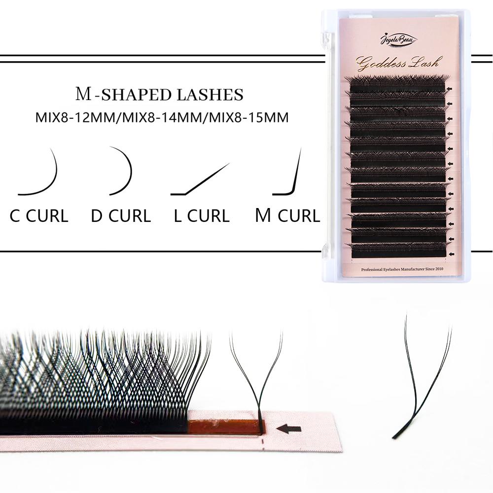 Goddess YY Shape Lashes C D CC M L Curl Individual Eyelash Extensions Brazilian Premade YY Volume Fan Lashes Natural Soft