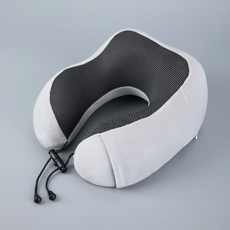 

Подушка для шеи U-образной формы из пеноматериала с эффектом памяти для поддержки шеи с чехлом из магнитной ткани — идеально подходит для самолетов. 30*25*15 светло-серый