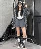 WEGO Figments Hooded Over Check Black Shirt, Women's,