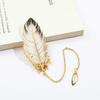 Metal Metal Bookmark Feather Shape With Feather Pendant Book Page Marker Pagination Mark Book Lovers Writers Readers