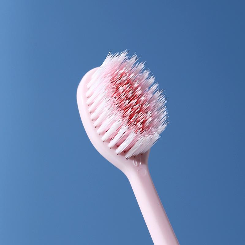 Japanese Style Ultra-Dense Spiral Soft Bristle Toothbrush, Wide Head – 2 Pack, Colorful, for Adults & Couples, with 70 Holes