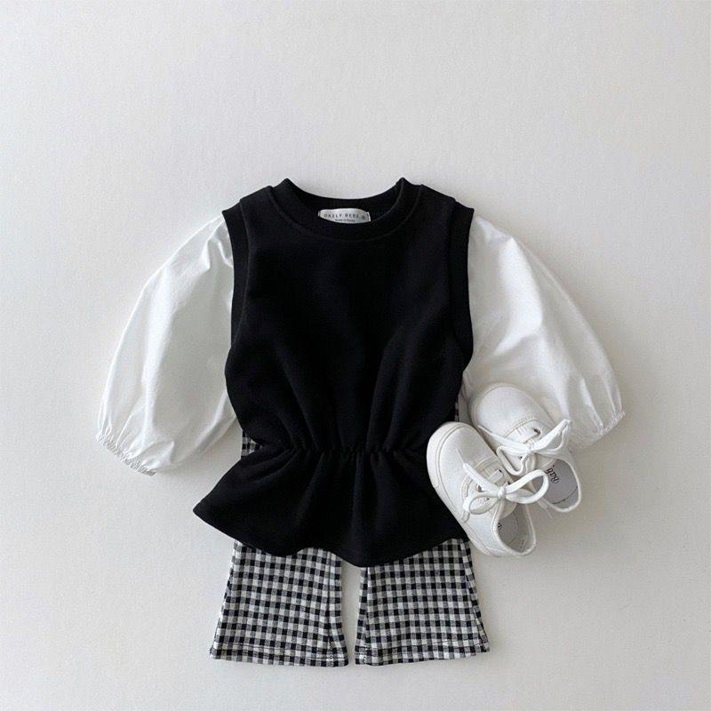 Girls' Fleece-Lined/Unlined Flare Pants - Autumn/Winter Korean Style Children's Long Trousers