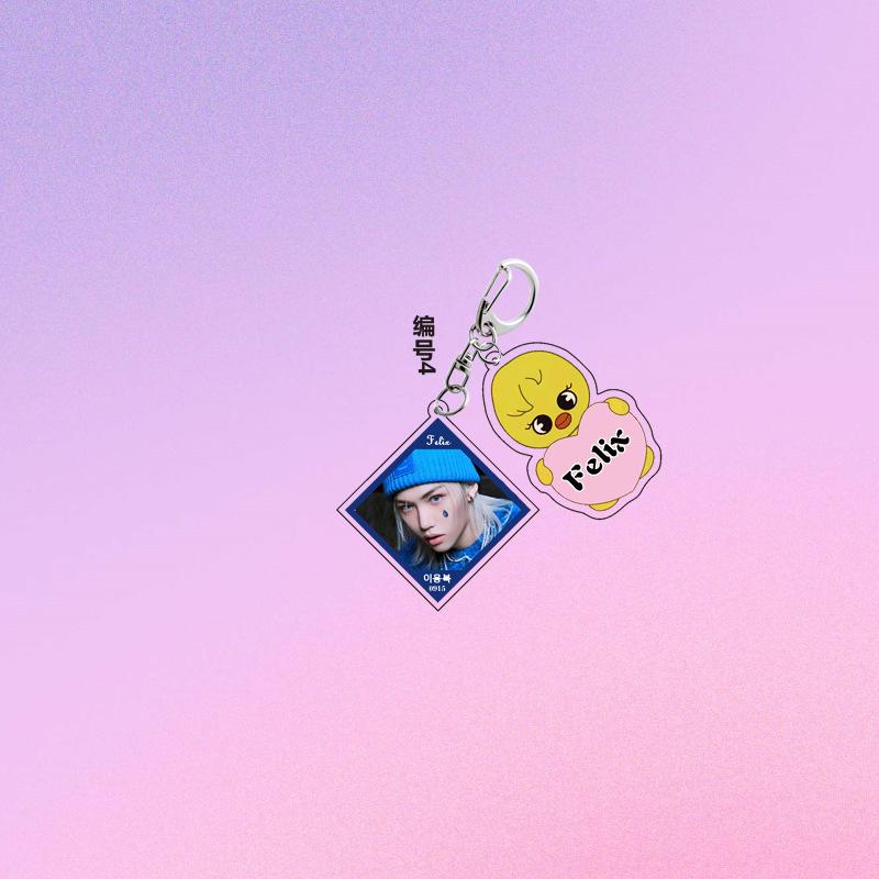 SKZOO Acrylic Keychain StrayKids Keychain Accessories Huang Xuanchen Li Longfu Han Zhicheng Accessories Gifts