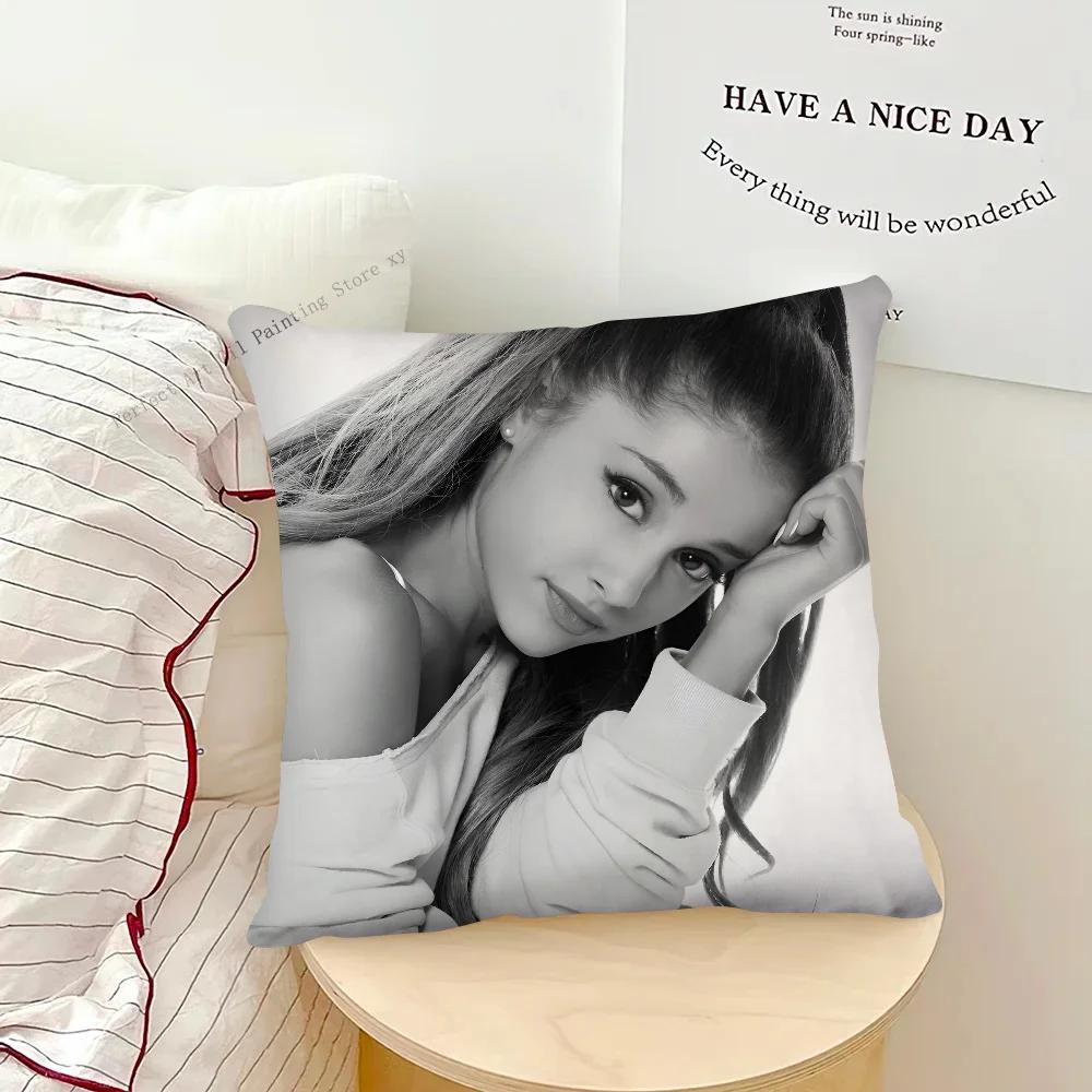 Singer A-Ariana G-Grande Pillow Case Fashion Square Pillowcase Bedroom Sofa Room Ins Decoration Leisure Cushion Cover 40x40