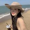 2023 Retro Mountaineering Hat Women Spring Summer Outdoor Camping Drawstring Western Cowboy Hats Simple Sunshade Fisherman Cap