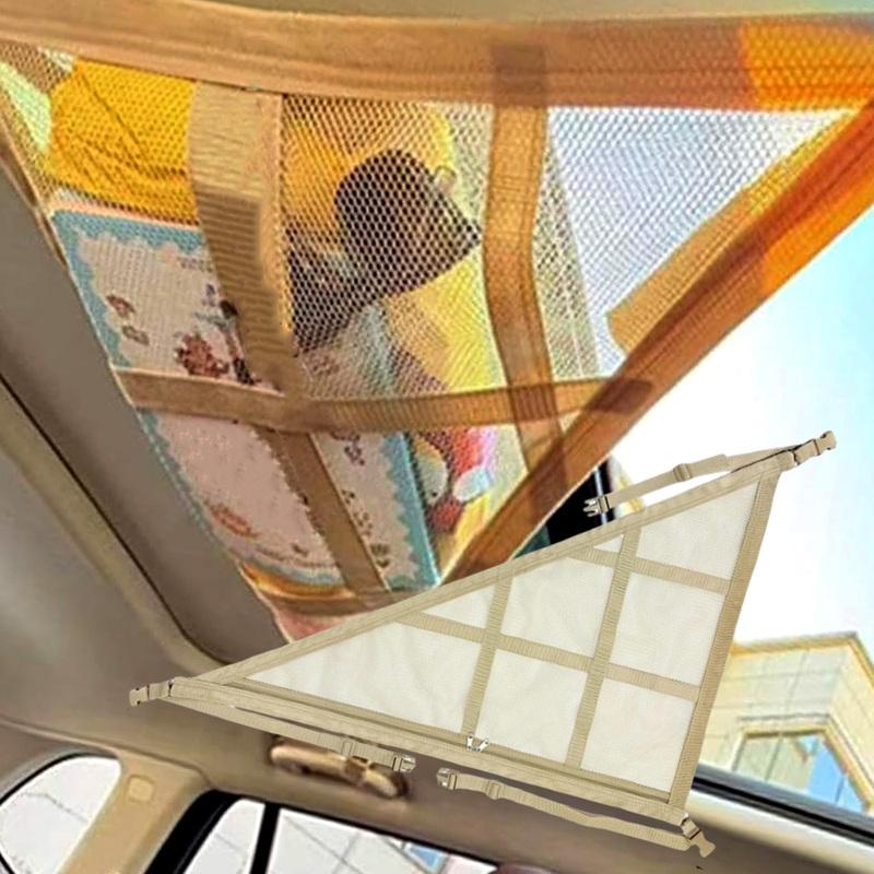 Universal Car Roof Storage Organizer Automotive Ceiling Cargo Net Pocket Mesh Car Camping Accessories Storage Bag Roof Tent