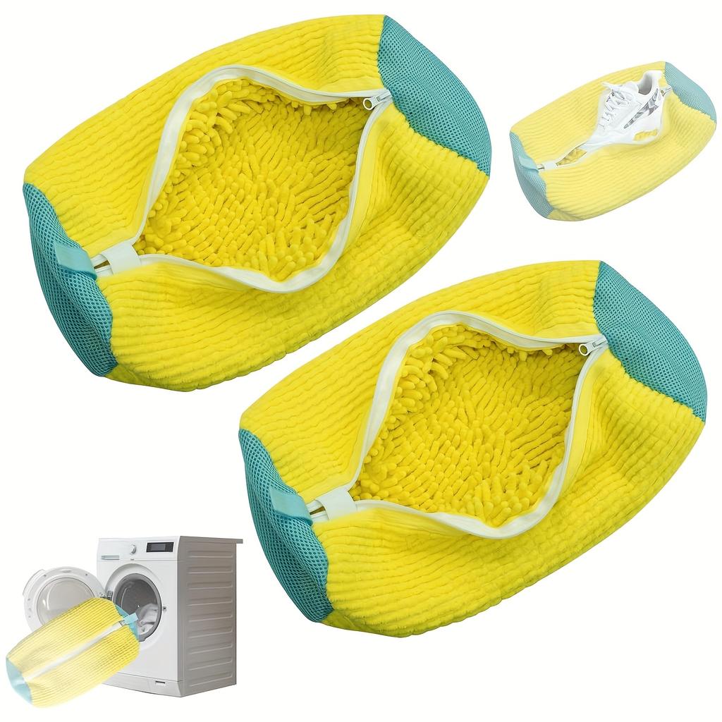 2pcs Shoe Washing Machine Bags, Reusable Sneaker Washing Bags for Washing Machine, Shoe Laundry Bags for Washer and Dryer, 360 Degree Deep Cleaning