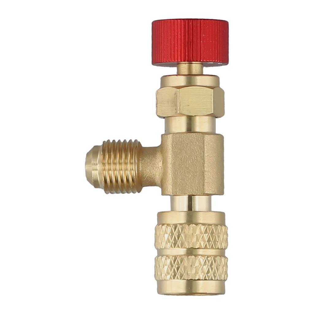 Easy To Handle AC Valve Safety Valve Leakage-free Connection Movable Thimble Pure Brass Valve Body Top Swivel Design