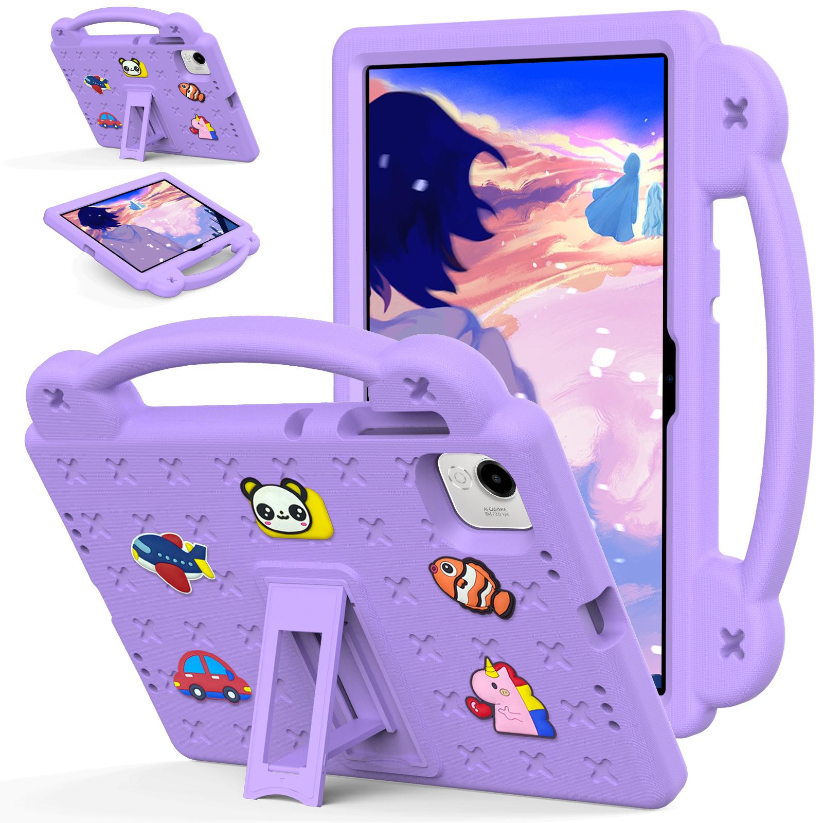 

Built-Kickstand Case For Huawei Honor Pad X9a X9 Pro 2025 11.5inch With Portable Hand Holder EVA Kids DIY Funda Cover Shockproof Honor Pad X9a 2025 фиолетовый