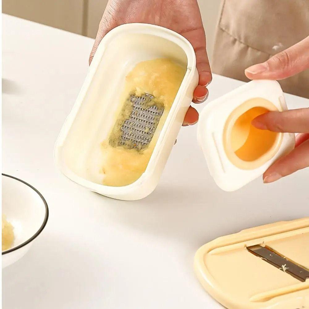 New PP&Stainless Steel Garlic Grater Tool Manual Multifunctional Vegetable Slicer Garlic Smasher Kitchen