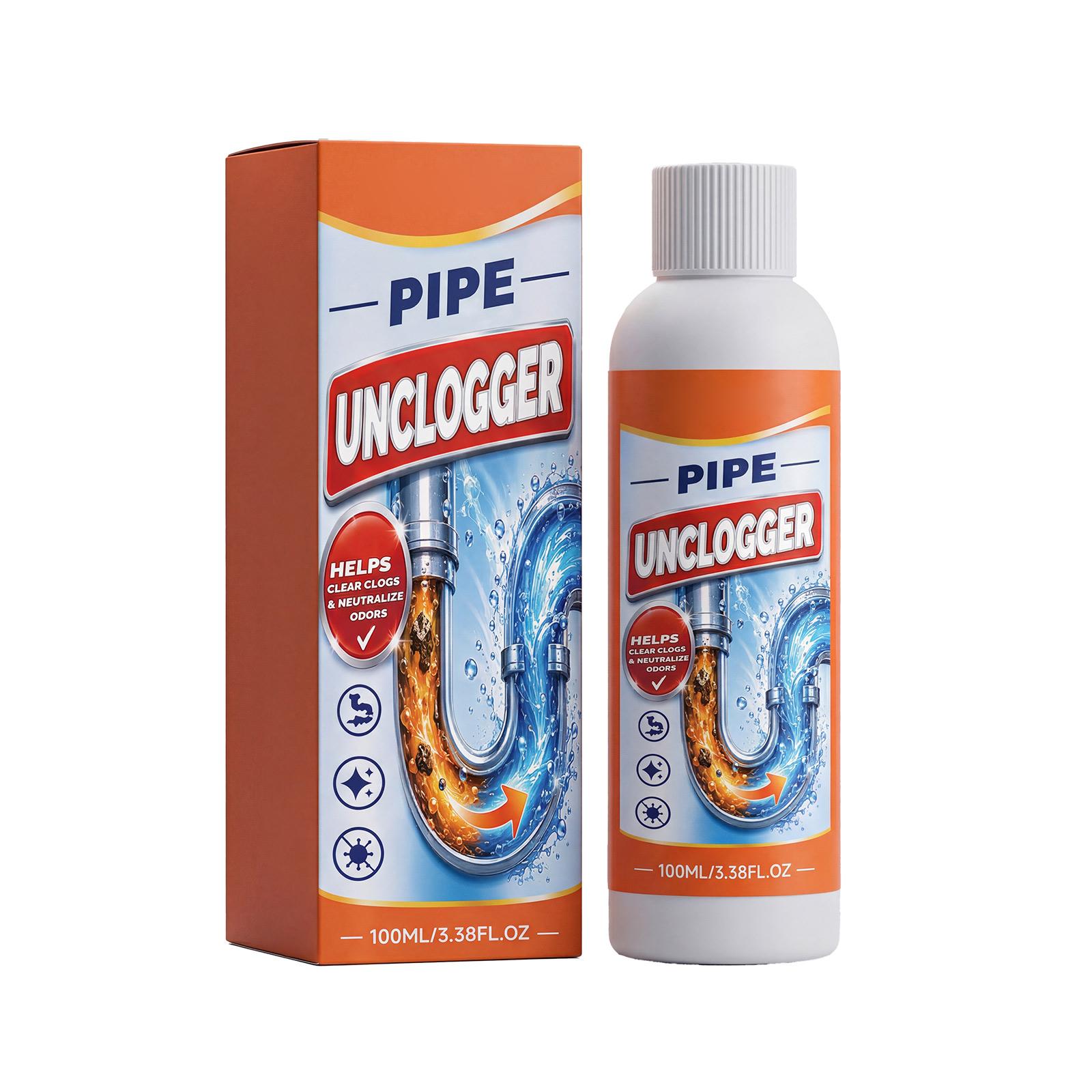 Pipe Unclogger Cleaner, Powerful Sink and Opener, 100ml Solution for Kitchen and Bathroom
