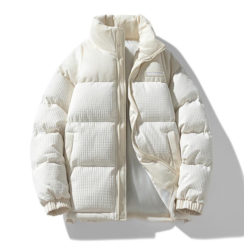 Corduroy Cotton-padded Clothes for Boys, Winter New Corn Grid Cotton-padded Clothes, Thickened Bread Clothes, Couple Warm Cotton-padded Jacket for Men