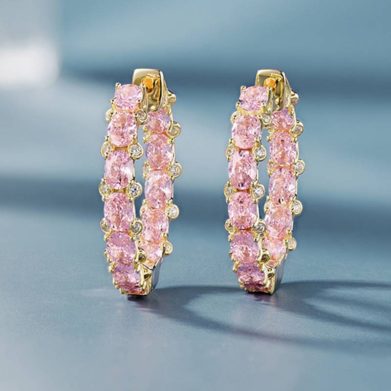 Xiaomi Huitan Aesthetic Women Hoop Earrings Silver Color/gold Color Fashion Daily Party Accessories Elegant Wedding Jewelry Inlaid CZ