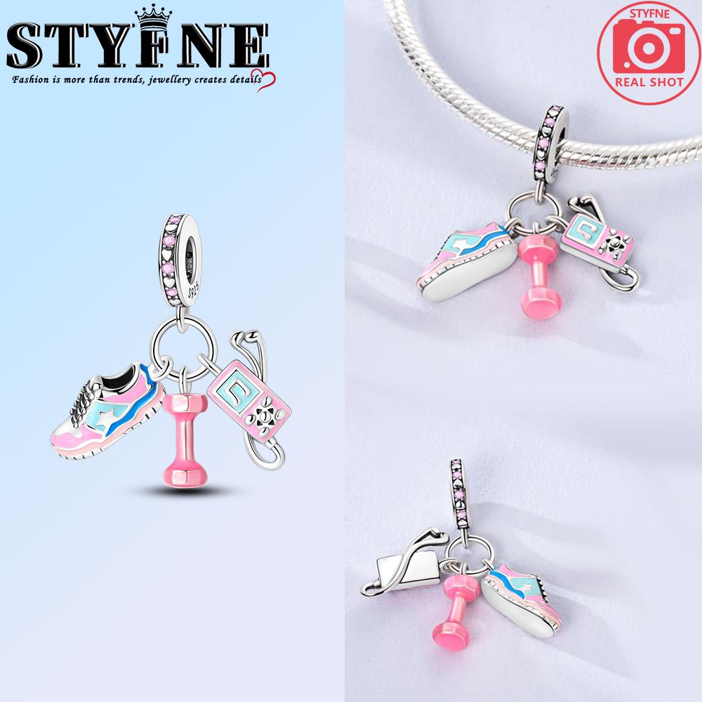 Exquisite Copper Ballet Dance Shoes High Top Canvas Shoe High Heels Charms Beads Fit Diy Bracelet Fine Birthday Jewelry Gift