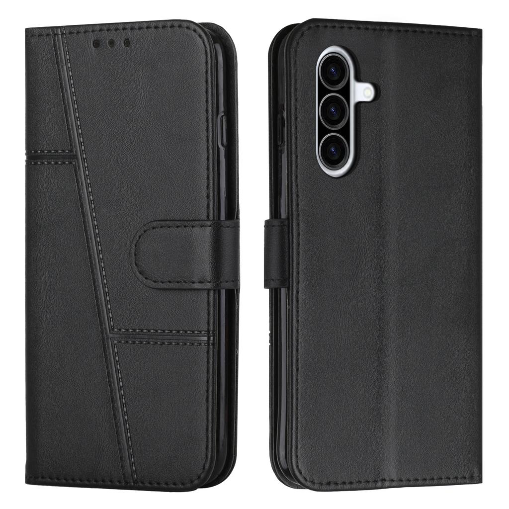 Leather Phone Case For Samsung Galaxy A37 5G Foldable Stand Wallet Flip Cover with Strap