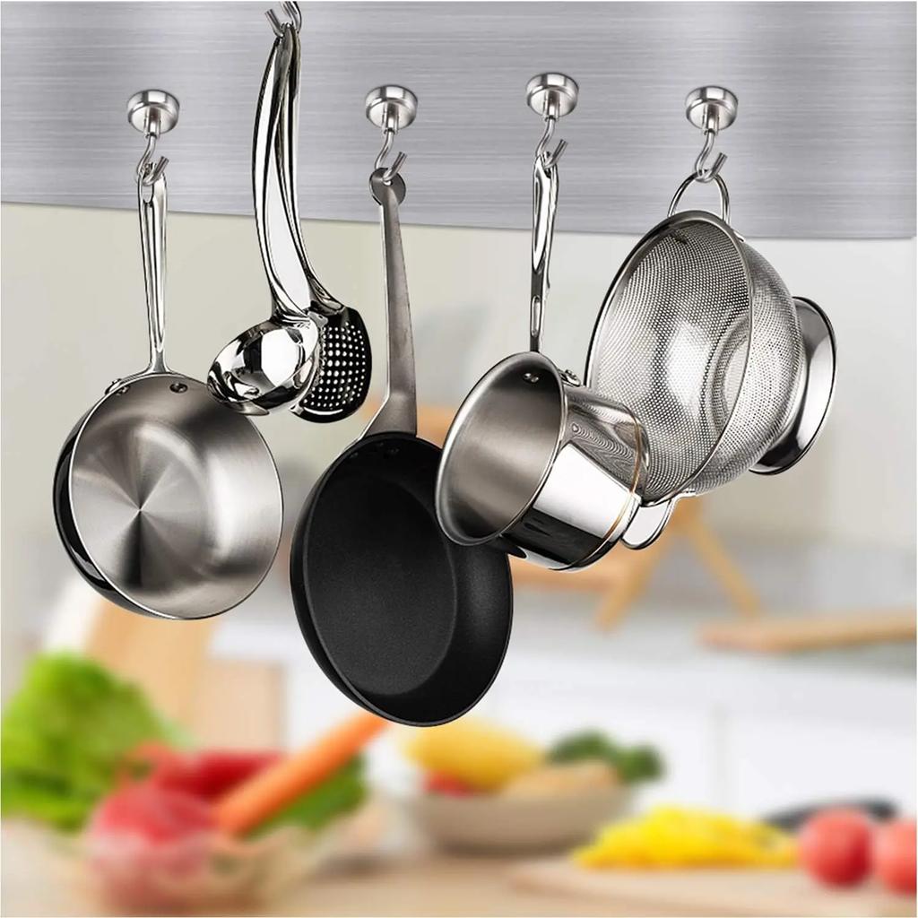 1-80PCS Strong Magnetic Hooks Multi-Purpose Storage Hooks Home Kitchen Bar Storage Hooks Key Storage Hooks Bathroom Hangers