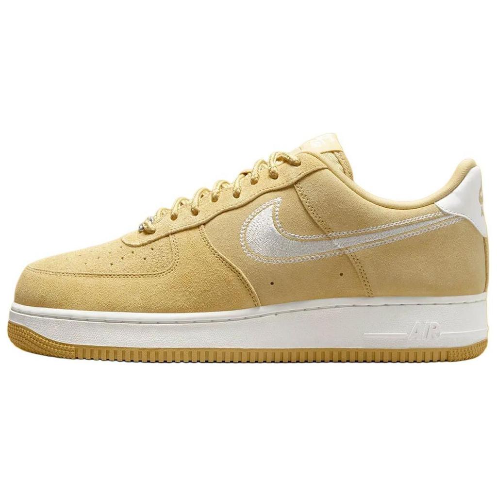 Nike Air Force 1 07 LV8 Embroidered Swoosh - Buff Gold Men Sneakers Tan Sail HJ4465-700