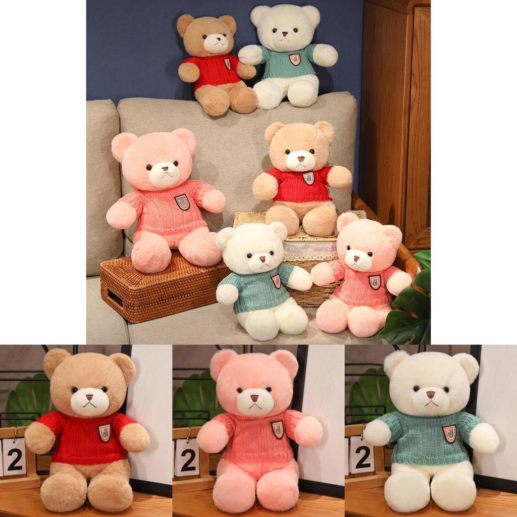 Teddy Bear Plush Doll Wearing Sweater Desigfor Gift And Collectors