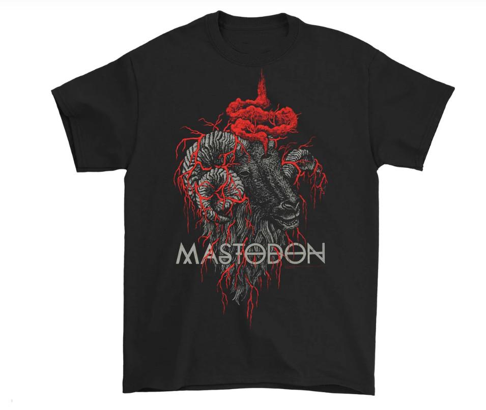 MASTODON shirt Rams Head Colour unisex All size Black shirt Unisex T-Shirt L