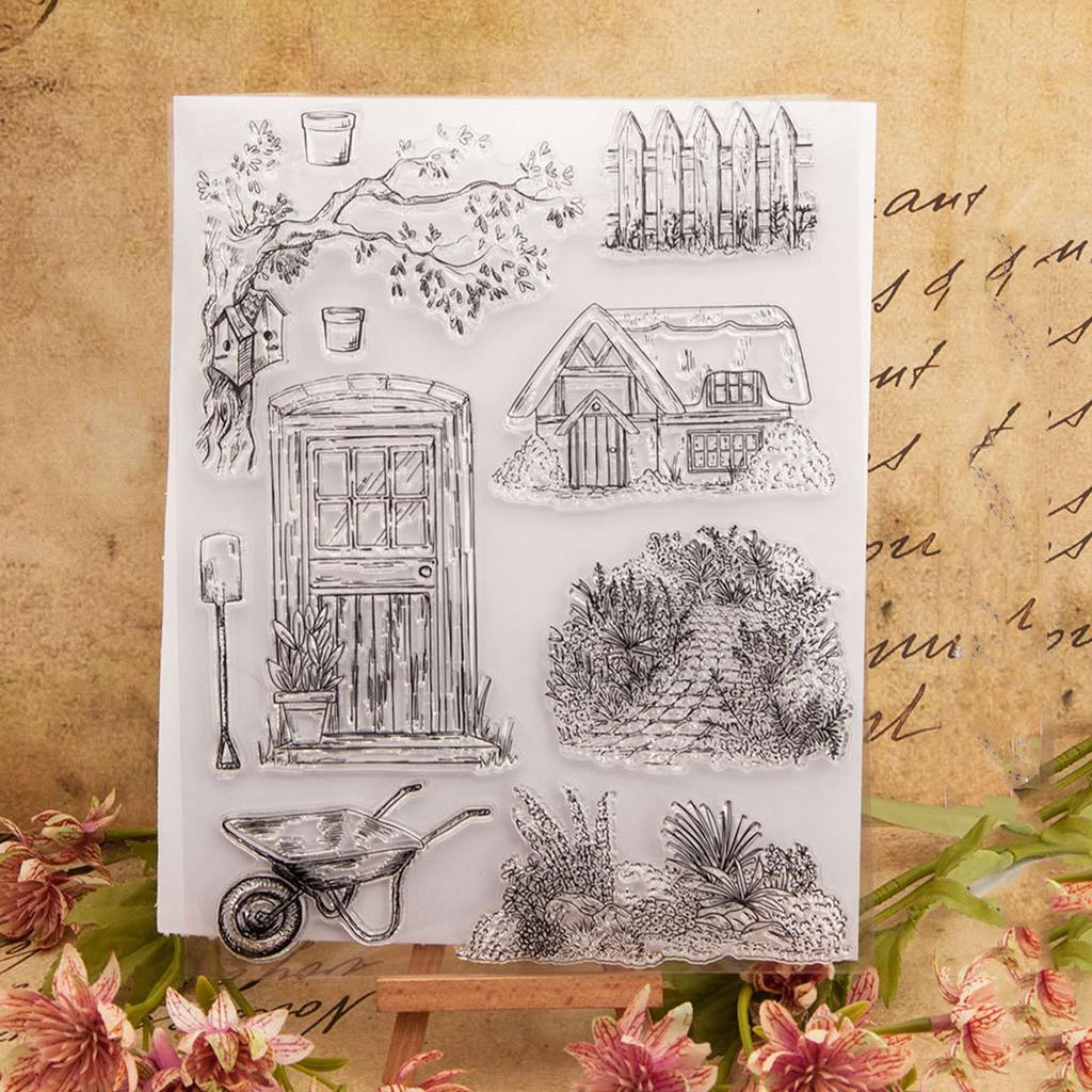6pcs Clear Stamps Transparent Stamps Decorative Scrapbooking Clear Stamps for Photo Albums Greet