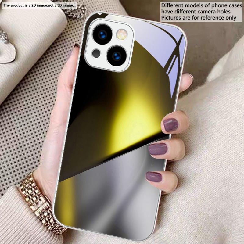Mysterious color and light For iPhone 17 Air 16 E 15 14 13 Plus 12 mini 17 Pro Max 11Pro XR Xs 7 8 11 Tempered Glass Phone Case