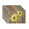 Rectangular Printed Placemats for Dining Table Mats for Home Parties Weddings Cafes Kitchen Decor Linen Placemats Striped