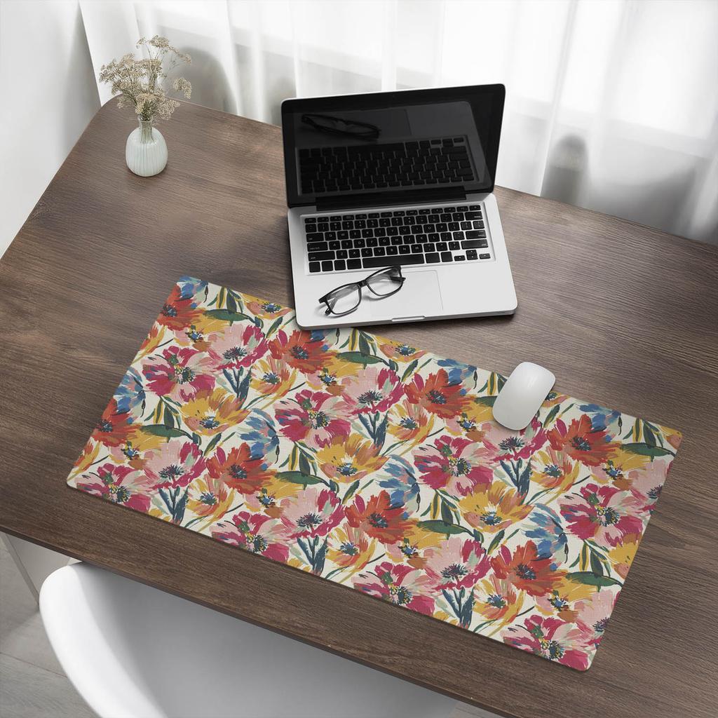 Mata Dekoracyjna Pod Laptopa Na Biurko Kwiatowy Wzór Abstrakcyjny 90X45 Cm