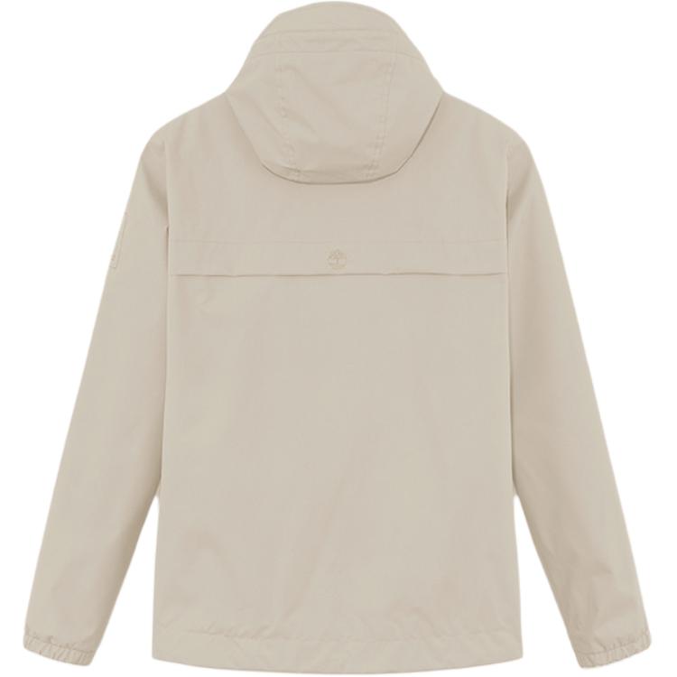 Timberland Zipper Solid Color Hooded Long Sleeve FW24 Outdoor Hiking Waterproof Windproof Jacket Men Jacket Light-Brown A695W-EFL