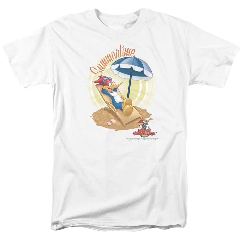 26 Woody Woodpecker Summertime T Shirt Mens Licensed Cartoon Merchandise White Unisex T-Shirt XXL