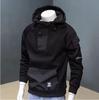 Men’s 2024 Half-Button Hooded Sweatshirt: Trendy Spring/Autumn Splicing Jacket