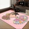 1PC Custom Name Princess colorful dress. Theme Floor Mat Ideal for Living Room, Game Rooms, Office, Bedroom Floor Mat Playful Design