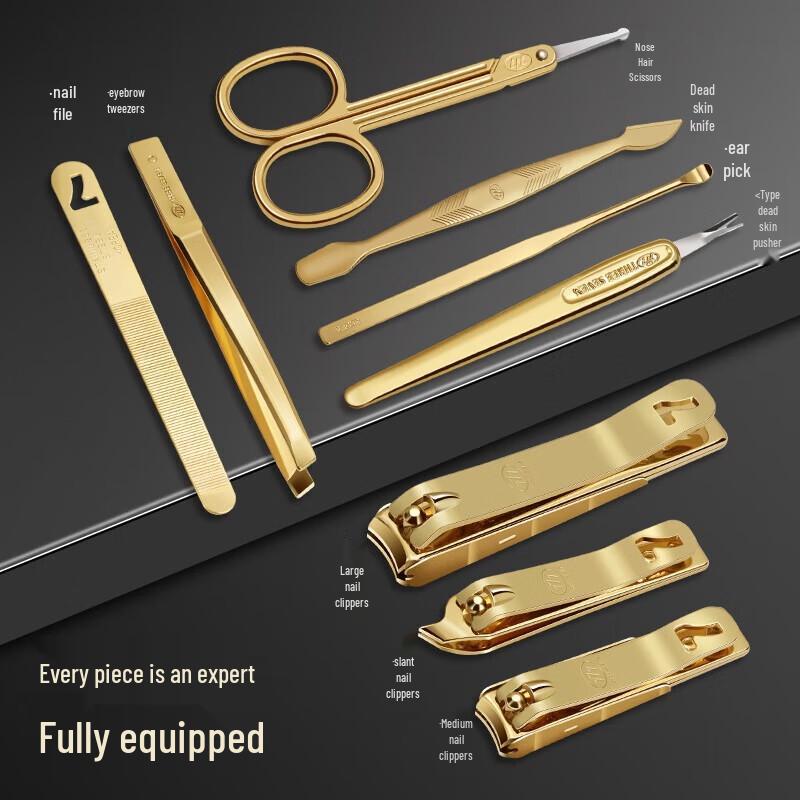 777 Black Gold Luxury 9-Piece Nail Care Set
