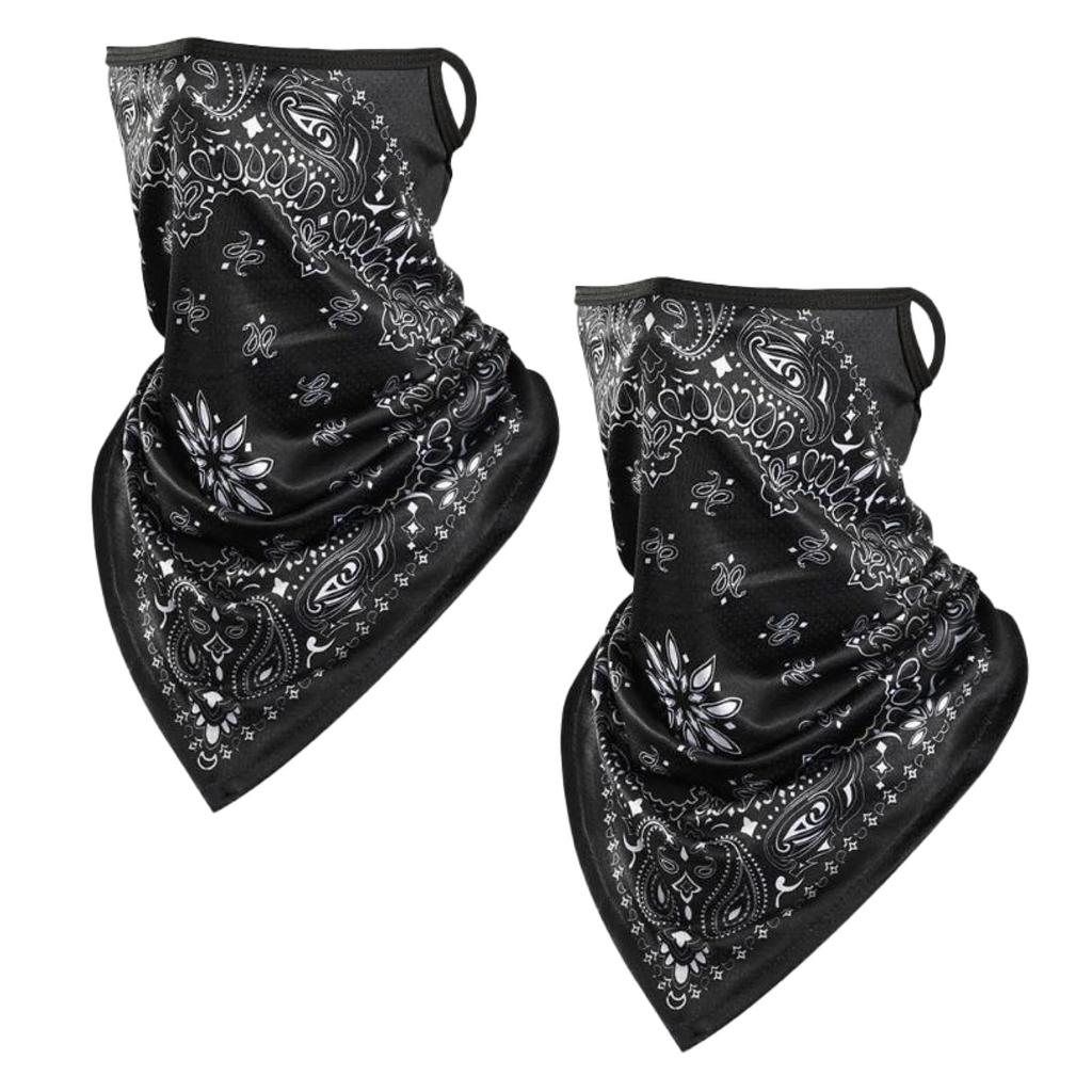 ASPALAND Face , Set of 2, Face Cover, Neck Cover, Over Ears, Motorcycle, Windproof, Outdoor, paisley