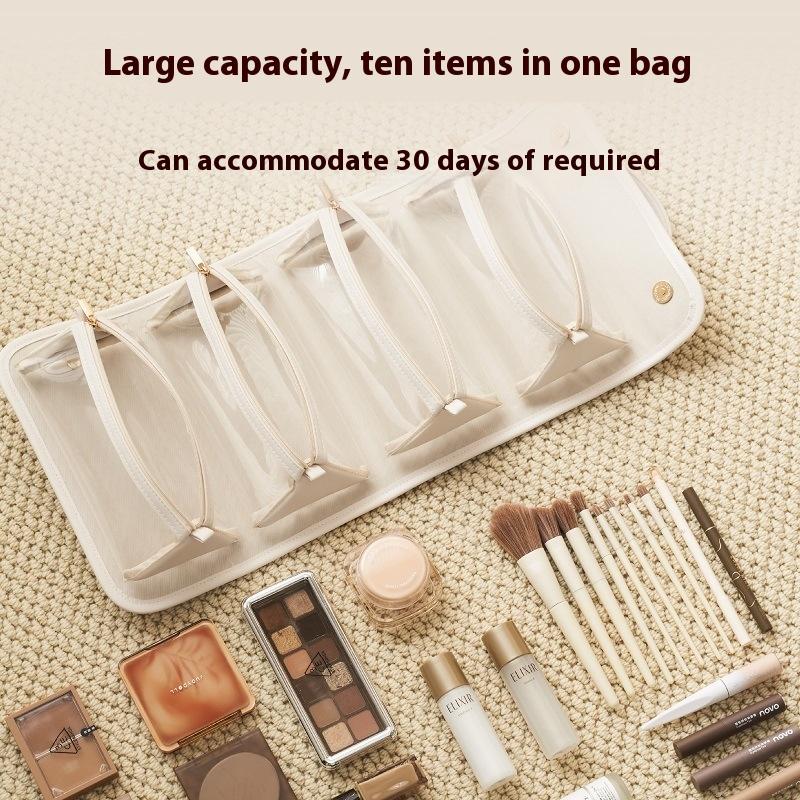 Detachable Cosmetic Bag Large Capacity 4 In 1 Makeup Bags Portable Folding Travel Cosmetics Storage Toiletry Bag