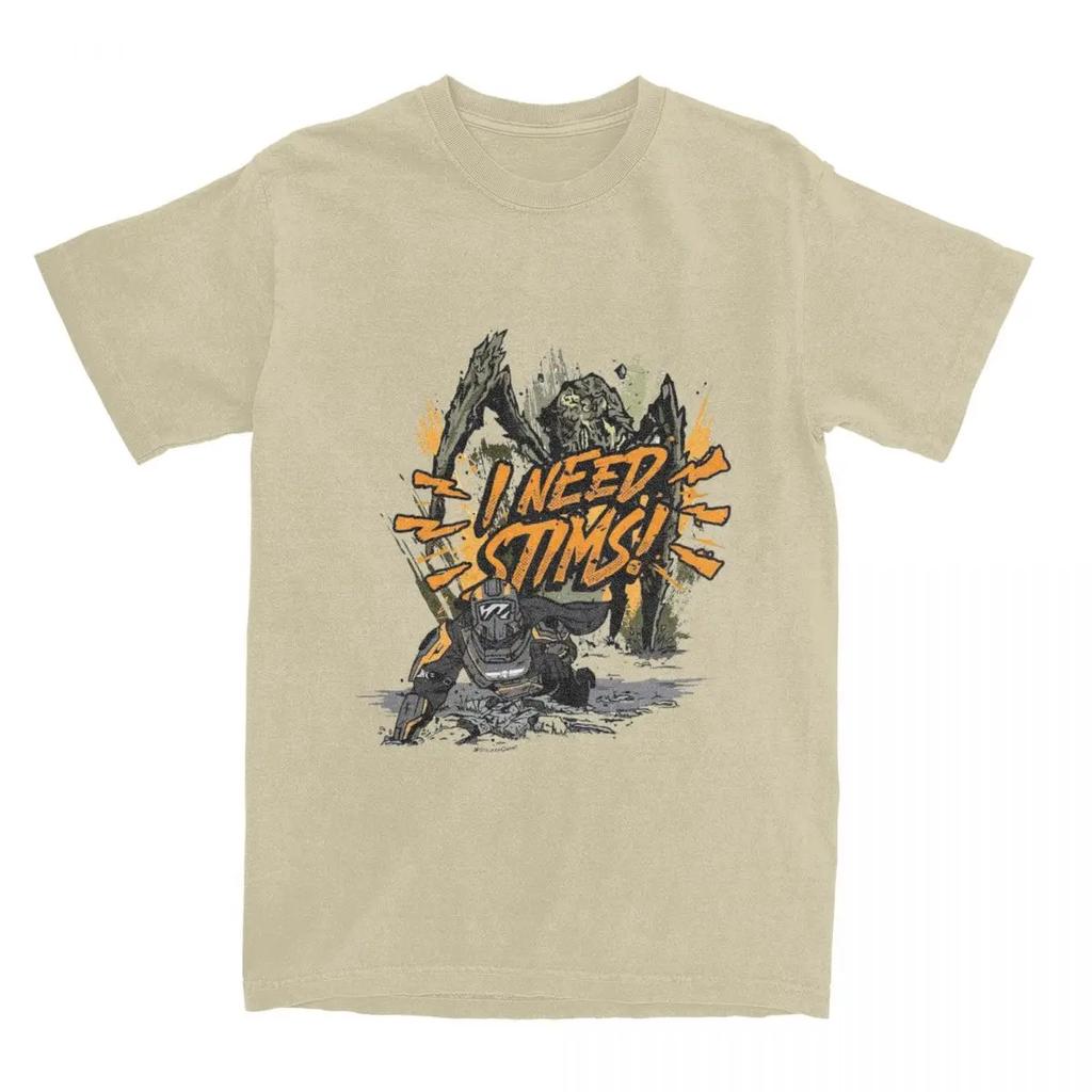 Helldivers Video Game T-Shirt Horror Awesome 100% Cotton T-Shirts Summer Breathable Fashion Tee Shirt Big Size Clothes