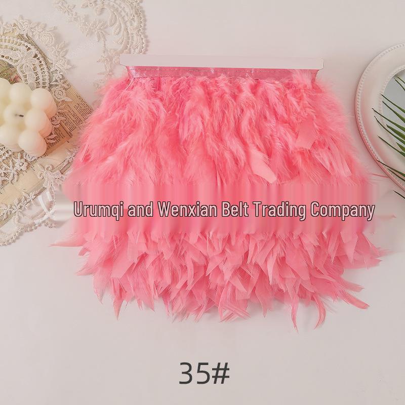 10-15CM Turkey Feather Trim for Clothing, DIY, and Jewelry Decor