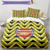 3pcs Duvet Cover Set (1*Duvet Cover + 2*Pillowcase, Without Core), Arsenal F.C Print Soft All‑Season Bedding Set, Home Bedroom Decor Gift