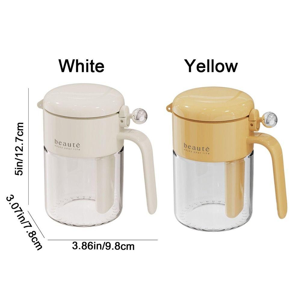 Large Capacity Glass Seasoning Jar 400ml Salt Seasoning Box Sugar and Salt Container  for Home