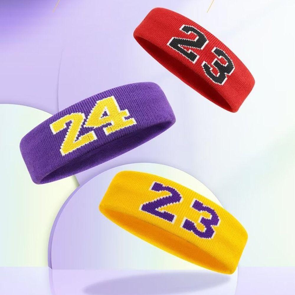 

Sweat-Absorbent Sports Headband Elastic Antiperspirant Belt Gym Basketball Headband Tennis white-30