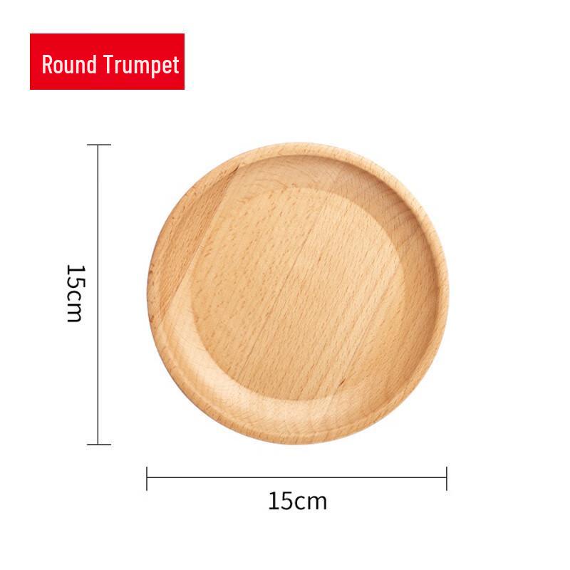 

ZISIZ Wooden Round Serving Tray