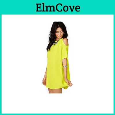 No Ip Included Polyester Short Sleeve Off Shoulder Dress For Casual Summer Wear