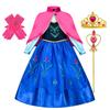 Frozen Anna Princess Girl Dress Halloween Cosplay Party Costume Snow Queen Princess Clothes Children Outfit 2-10 Y