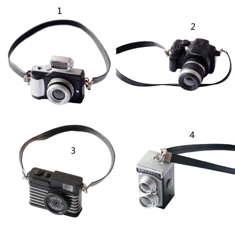 1/12 Dollhouse Mini Camera Model Infants Photo Shooting Decorations Newborn Photography Props Retro Miniature Camera